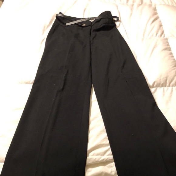 High waisted, wide leg black pants - Picture 4 of 9